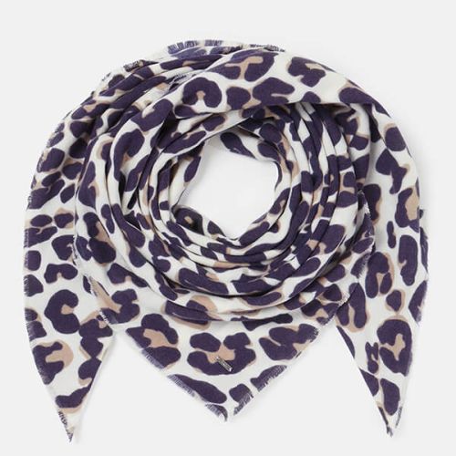 Joules Cream Maxi Leopard Willow Soft Handle Scarf