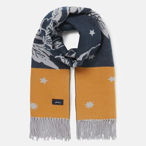 Joules Yellow Floral Elissa Jaquard Scarf