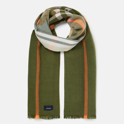 Joules Green Pink Bridey Checked Scarf