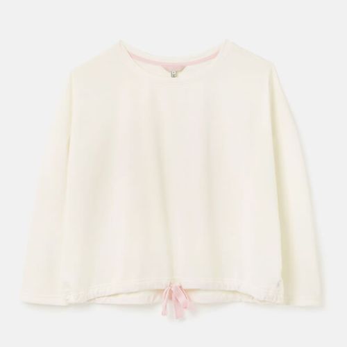 Joules Cream Harlee Dropped Shoulder Jersey Top Size S