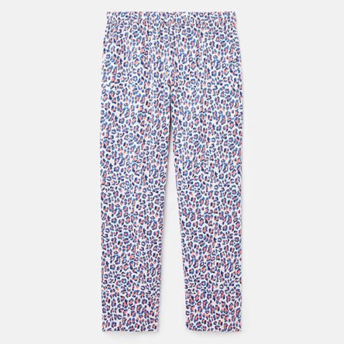 Joules Lilac Leopard Slumber Cotton Pyjama Bottoms Size S