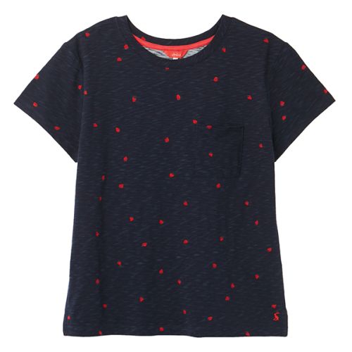 Joules Navy Strawberry Sofi Print T-Shirt Size 16