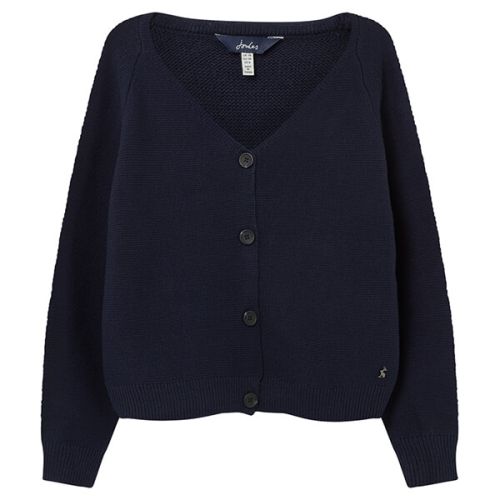 Joules French Navy Jane Knitted Garter Stitch Cardigan