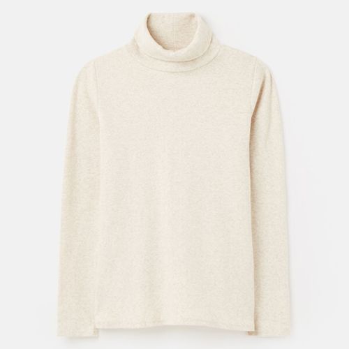 Joules Oatmeal Marl Clarissa Roll Neck Jersey Top Size 14