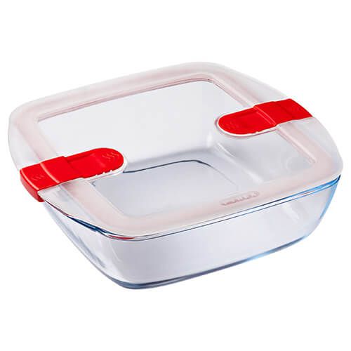 Pyrex Cook & Heat 2.2 Litre Square Dish With Lid