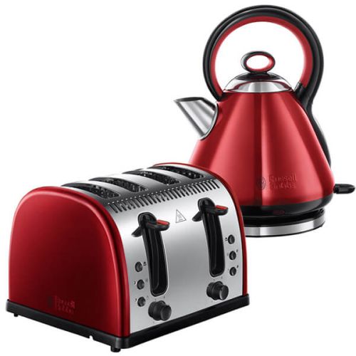 Russell Hobbs Legacy Kettle & Toaster Set Red