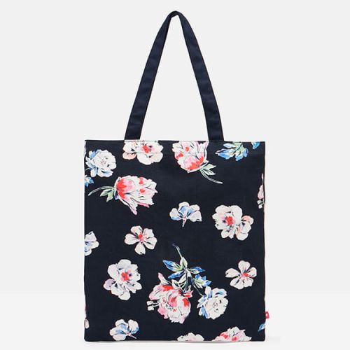 Joules Floral Navy LuLu Shopper Canvas Tote