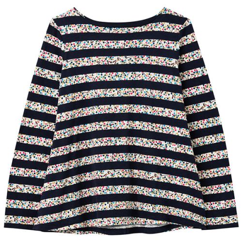 Joules Navy Ditsy Floral Harbour Light Swing Long Sleeve Top
