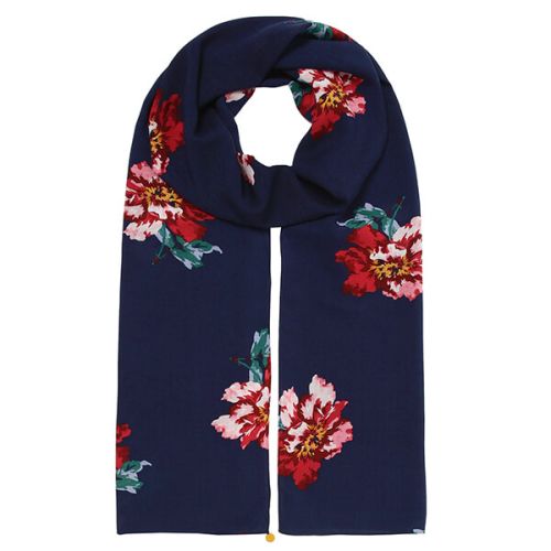 Joules Navy Peony Conway Scarf