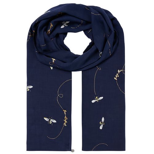 Joules Navy Bee Conway Scarf