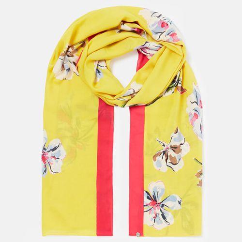 Joules Yellow Floral Conway Printed Scarf