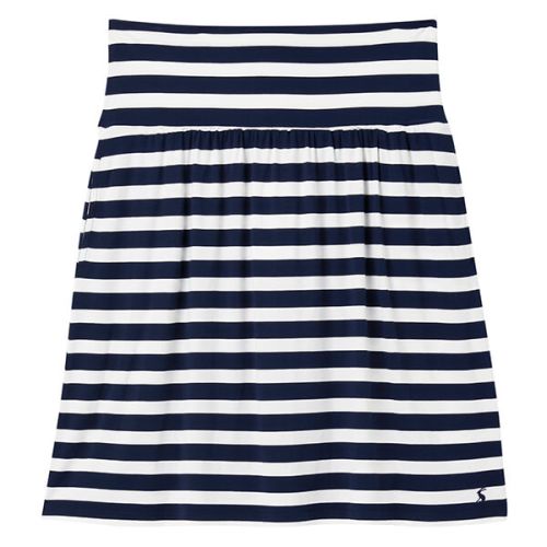Joules Navy Cream Stripe Tayla Jersey Skirt