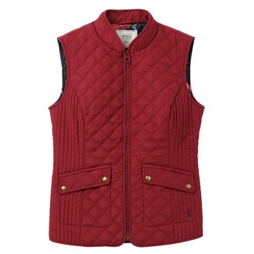 Joules Burgundy Minx Quilted Gilet
