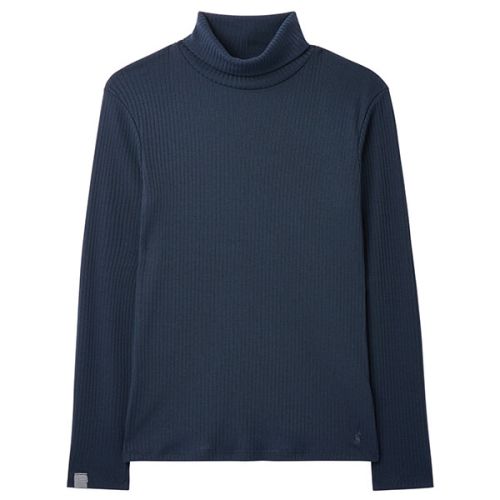 Joules French Navy Clarissa Solid Roll Neck Jersey Top