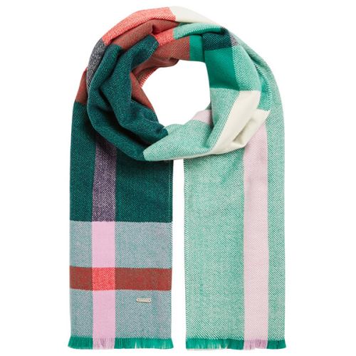 Joules Navy Pink Check Bridey Checked Warm Handle Scarf
