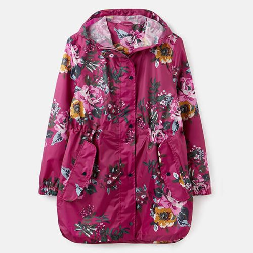 Joules Berry Floral Golightly Printed Waterproof Packable Jacket