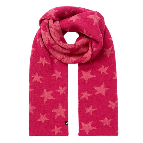 Joules Pink Star Bobble Intarsia Scarf