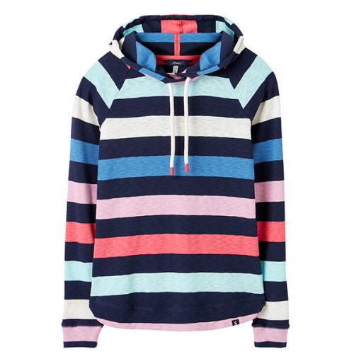 Joules French Navy Marlston Stripe Hooded Sweatshirt