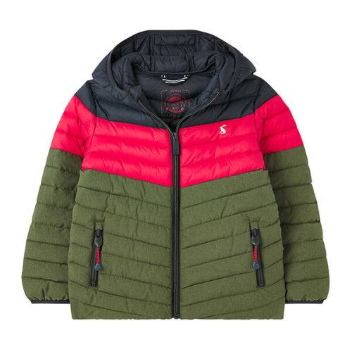 Joules Cairn Colourblock Showerproof Recycled Packable Padded Jacket