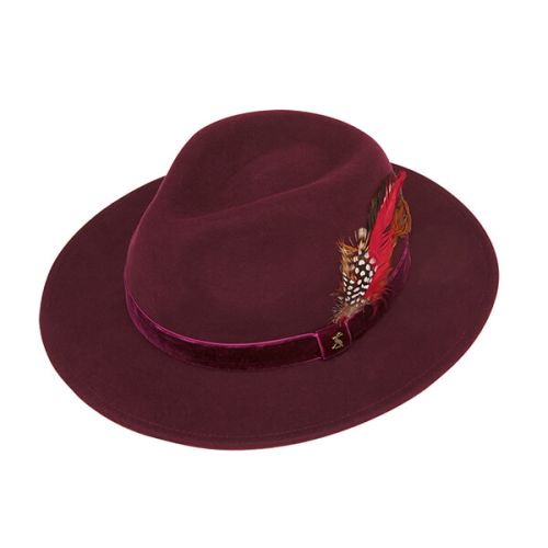 Joules Ox Blood Fedora Hat