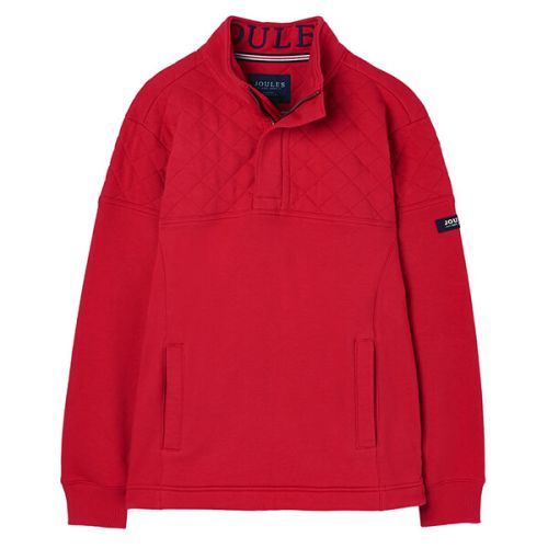 Joules Chilli Red Darrington Quarter Zip Sweatshirt