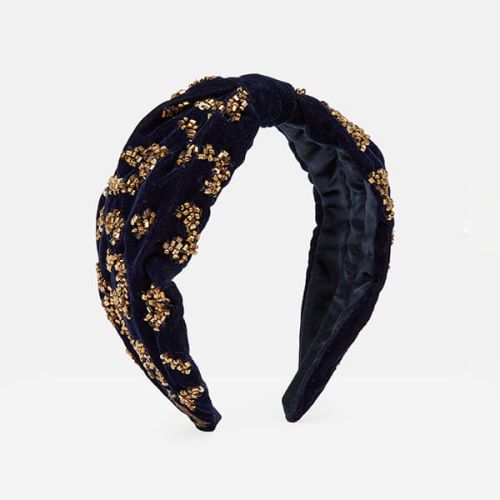 Joules Leopard Goodley Embellished Headband