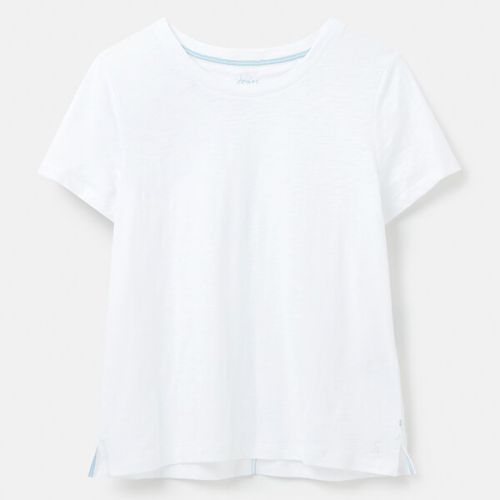 Joules Bright White Carley Solid Classic Crew T‐Shirt