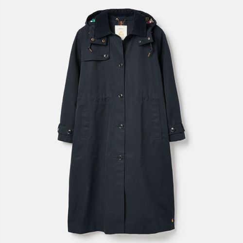 Joules Marine Navy Fernhall Relaxed-Fit Equine Waterproof Trench