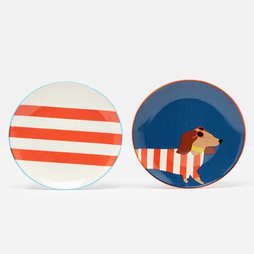 Joules Brightside Dachshund Set Of 2 Side Plates