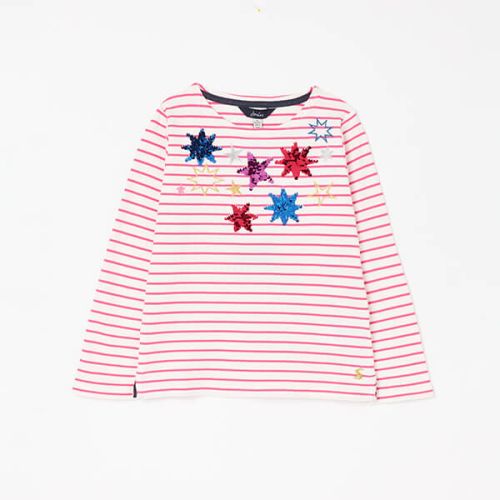 Joules Star Stripe Harbour Luxe Long Sleeve Stripe T-Shirt