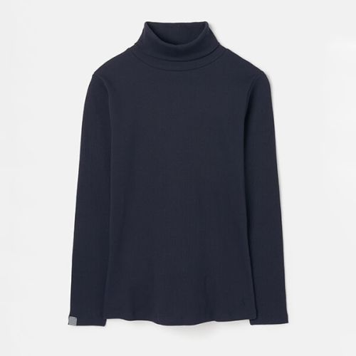 Joules French Navy Clarissa Solid Roll Neck Jersey Top | Harts of Stur
