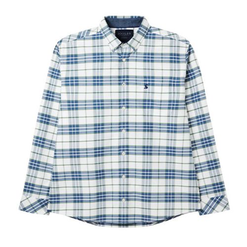 Joules Mens Green Blue Check Welford Classic Long Sleeve Check Shirt Size S