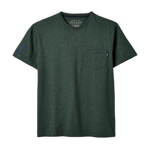 Joules Mens Green Marl Flynn Graphic T-Shirt