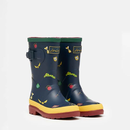 Joules Kids Spellbinding Harry Potter Navy Quidditch Welly