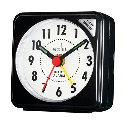 Acctim Ingot Alarm Clock Black