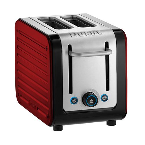 Dualit Architect 2 Slot Black Body With Apple Candy Red Panel Toaster