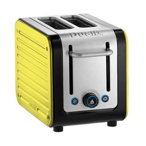 Dualit Architect 2 Slot Black Body With Citrus Yellow Panel Toaster