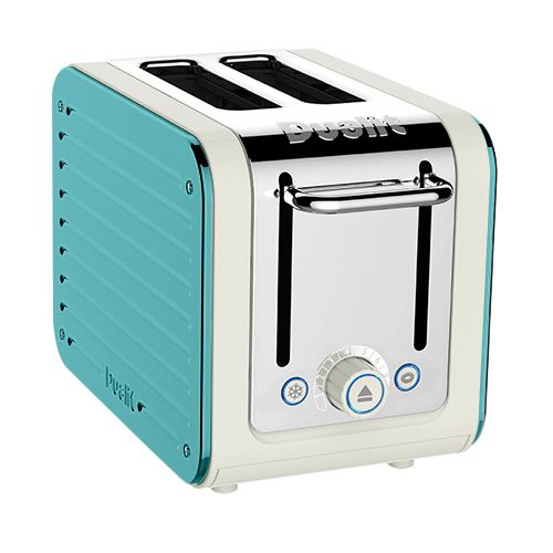 Dualit Architect 2 Slot Canvas Body With Azure Blue Panel Toaster