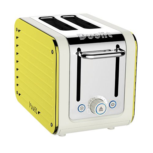 Dualit Architect 2 Slot Canvas Body With Citrus Yellow Panel Toaster