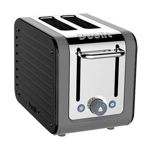Dualit Architect 2 Slot Grey Body With Gloss Black Panel Toaster