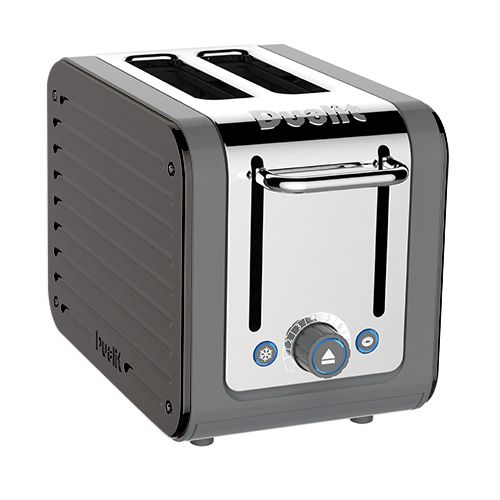 Dualit Architect 2 Slot Grey Body With Cobble Grey Panel Toaster