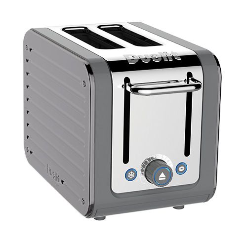 Dualit Architect 2 Slot Grey Body With Metallic Silver Panel Toaster