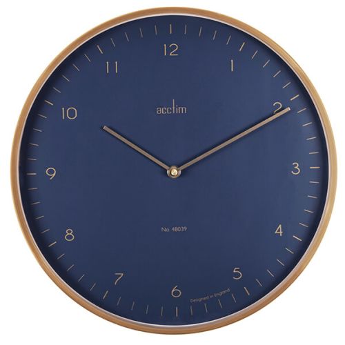 Acctim Madison Wall Clock Brushed Brass/Midnight