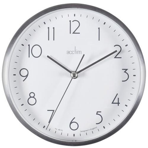 Acctim Ava Wall Clock Silver