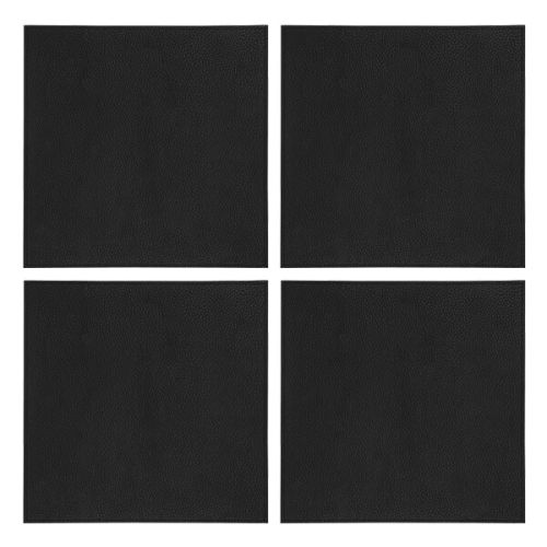 Denby Set Of 4 Black Grey Reversible Faux Leather Placemats