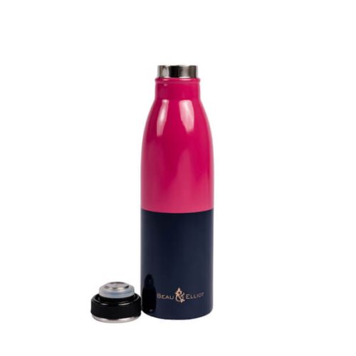 Beau & Elliot Colour Block 500ml Stainless Steel Drinks Bottle Pink/Navy