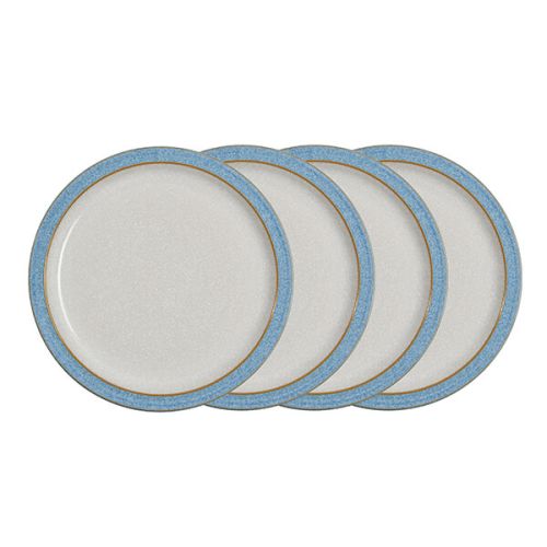 Denby Elements Blue Set Of 4 Medium Plate