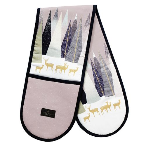 Sara Miller Frosted Pines Collection Double Oven Glove Deer