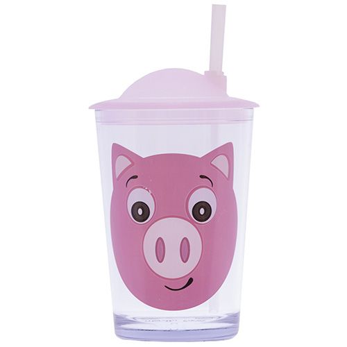 Epicurean Pig Tumbler With Lid & Straw