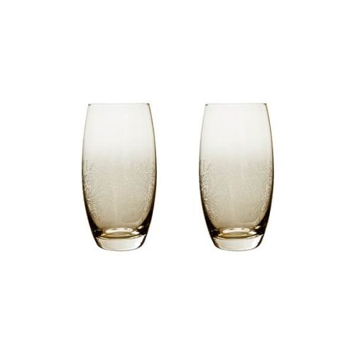 Denby Monsoon Lucille Gold Set Of 2 Large Tumblers